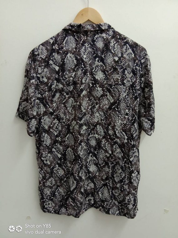 Vintage H&M Hawaiian Shirt Snake Skin Design - Etsy Finland