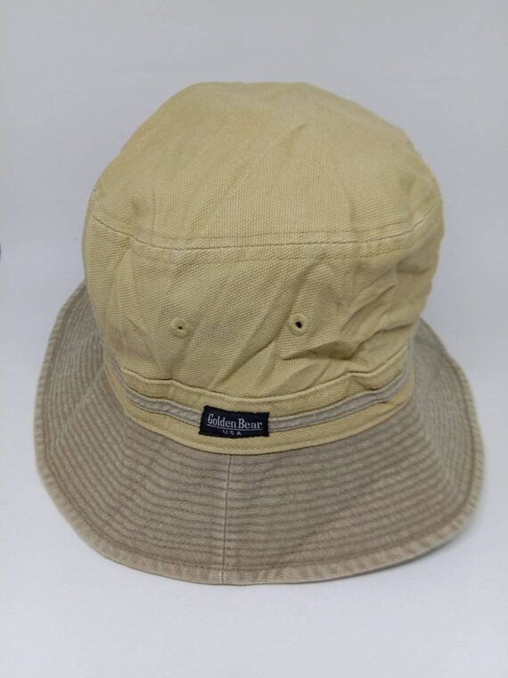 Rare Vintage GOLDEN BEAR USA Bucket Hat 