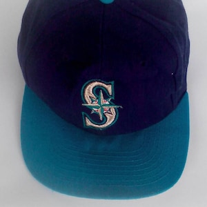 Rare Vintage 90s SEATTLE MARINE cap by New Era, AUTHENTIc DIAMOND Collection, baseball, sport, (108)