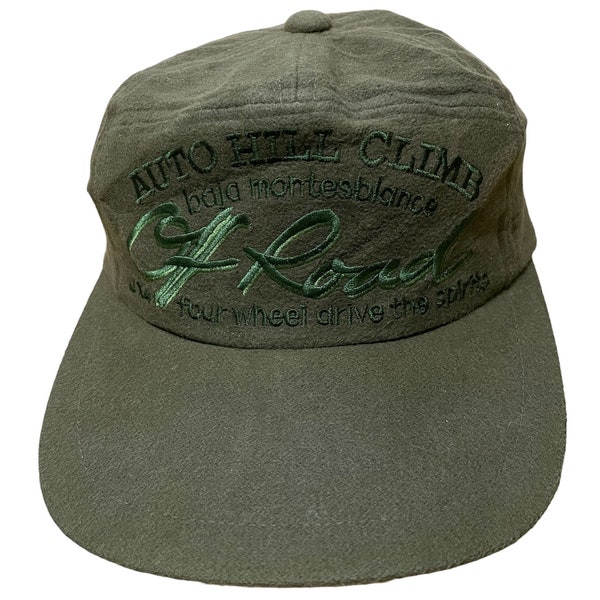 Rare Vintage OFF ROAD Hat Cap, Auto Hill Climb, Baja Monstesblance, Four Wheel Drive The Spirit, earcover hat, winter hat, Top Hat Brand