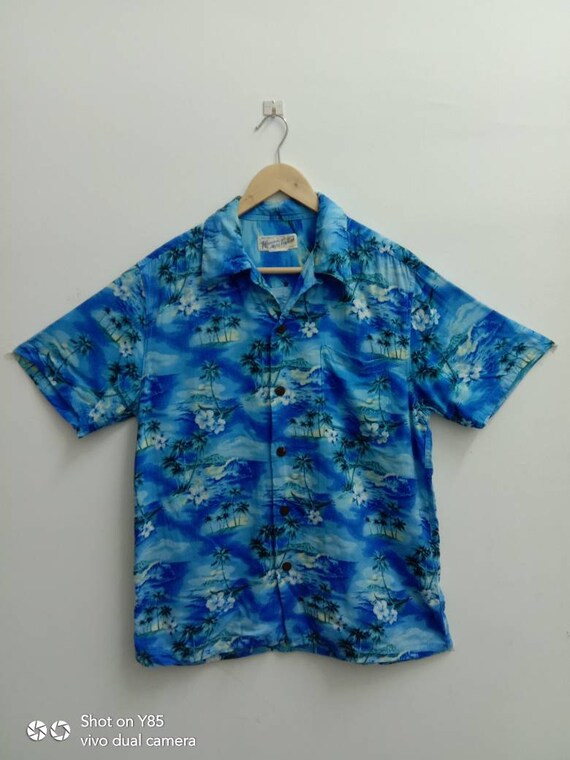 Vintage 80s HAWAIIAN ALOHA TROPICAL shirt, Flower… - image 4