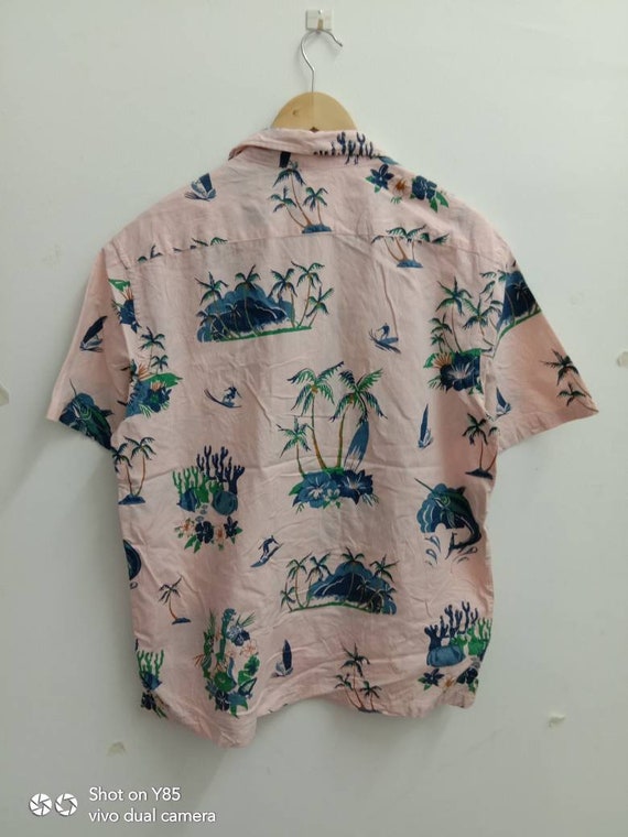 Vintage H&M camisa diseño Hibiscus fruta Etsy México