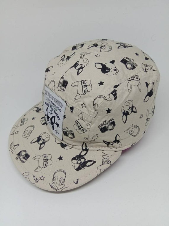 Rare Vintage Dog fullprint hat, my best friend, make you enjoy, bulldogs, kids hat (618) View 5