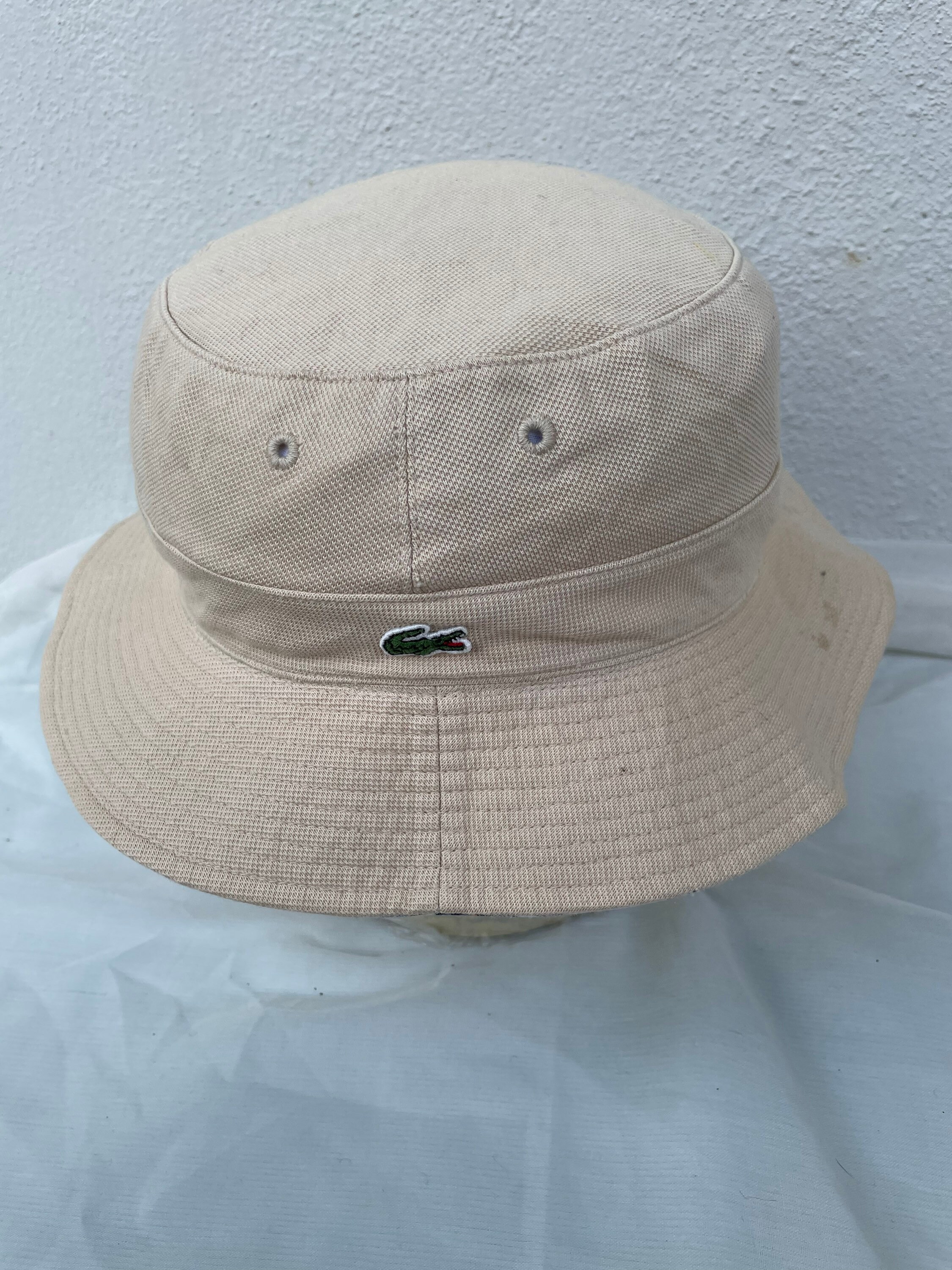 Rare Vintage LACOSTE Bucket Hat, Embroidered Logo, Casual 