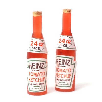 Dollhouse Miniature Size Ketchup Bottle