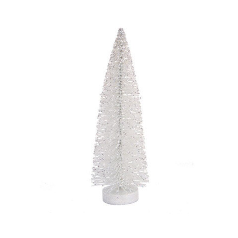 Mini White Christmas Tree with Glitter Sisal 3 x 10in Etsy