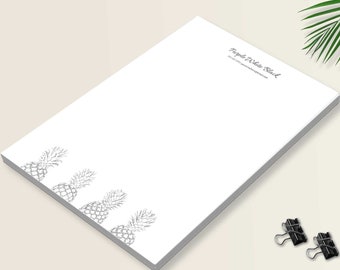 Custom Letterhead Download Pineapple Design | DIY Stationery | Creative Letterhead | Writing Paper | Printable Stationery | Note Cards