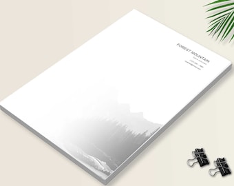 Kreative Briefkopf Vorlage | Rocky Mountains Briefkopf Design | Sofortiger Download | Druckbares und bearbeitbares Briefpapier