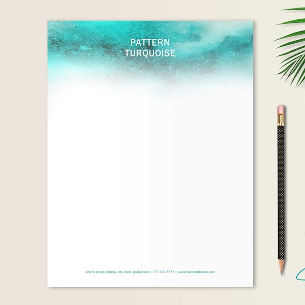 Modern Letterhead Template | Digital Download Printable Personalized Stationery | Creative and Elegant Stationery | Letterhead Design