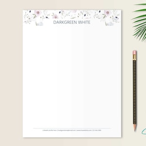 Personalized Letterhead Template Download Printable Etsy