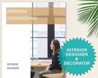 Interior Designer Resume Template Word | Interior Decorator Resume Template | Resume Template for Artists | Resume Writing Tips