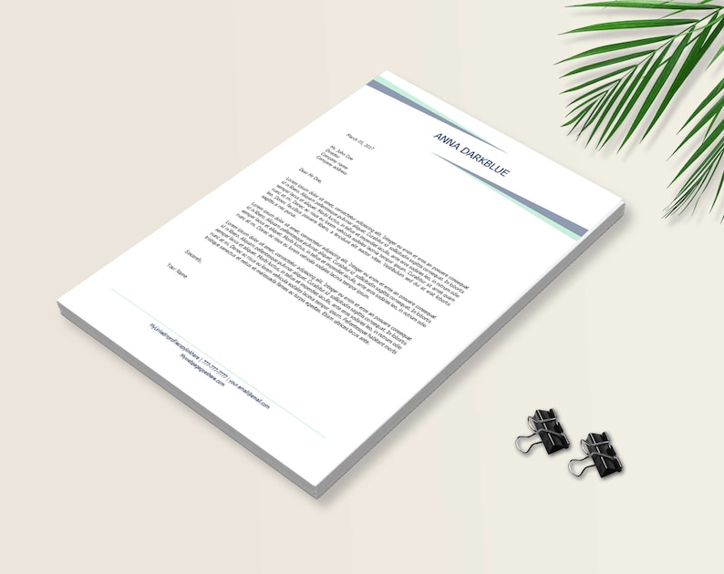 Personal Letterhead Letter Stationery Stationery Download Stationery