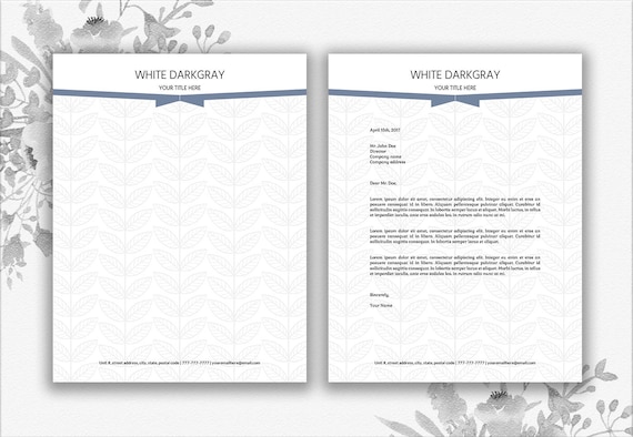 Carta Intestata Elegante Design Pattern Printable Stationery Carta Intestata Download Carta Da Lettere Design Di Carta Intestata