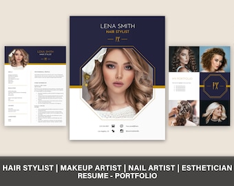Hair Stylist Resume Design | Hair Stylist Portfolio | Hairdresser CV | Resume Writing Tips | Cosmetology Resume | Beauty Resume | CV Design