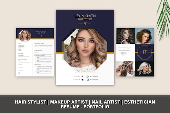 Hair Stylist Resume Design | Hair Stylist Portfolio | Hairdresser CV | Resume Writing Tips | Cosmetology Resume | Beauty Resume | CV Design