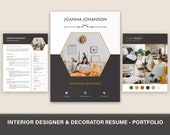 Interior Designer Resume Design | Interior Design Portfolio | Interior Decorator Modern Resume Template Word | Resume Writing Tips | CV