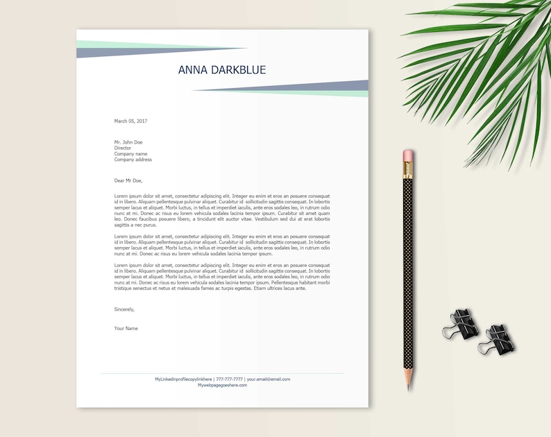 Personal Letterhead | Letter Stationery | Stationery Download ...