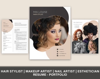 Hair Stylist Resume Design | Hair Stylist Portfolio | Hairdresser CV | Resume Writing Tips | Cosmetology Resume | Beauty Resume | CV Design