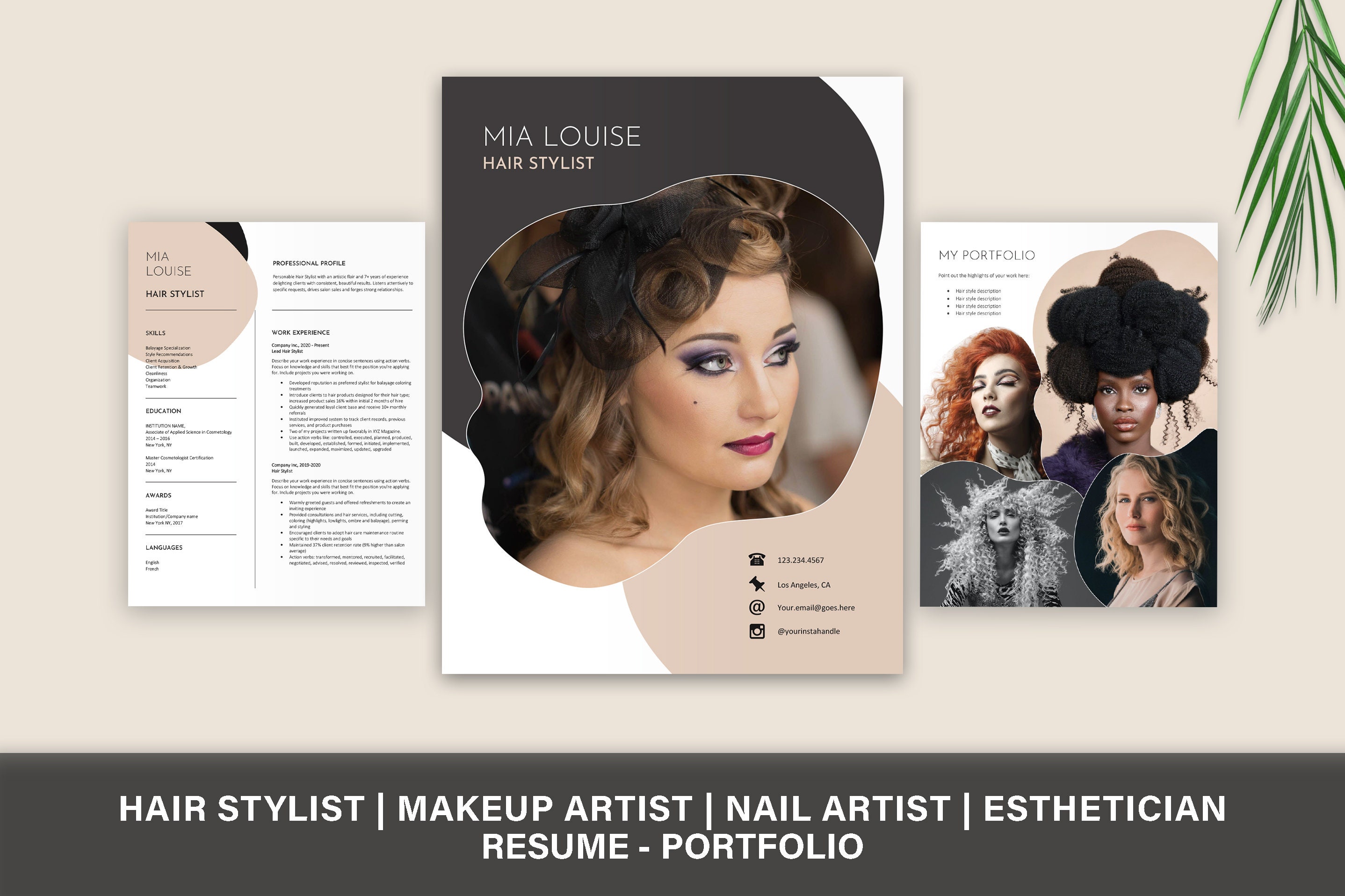 Hair Stylist Resume - Etsy Hair Stylist Resume - Etsy