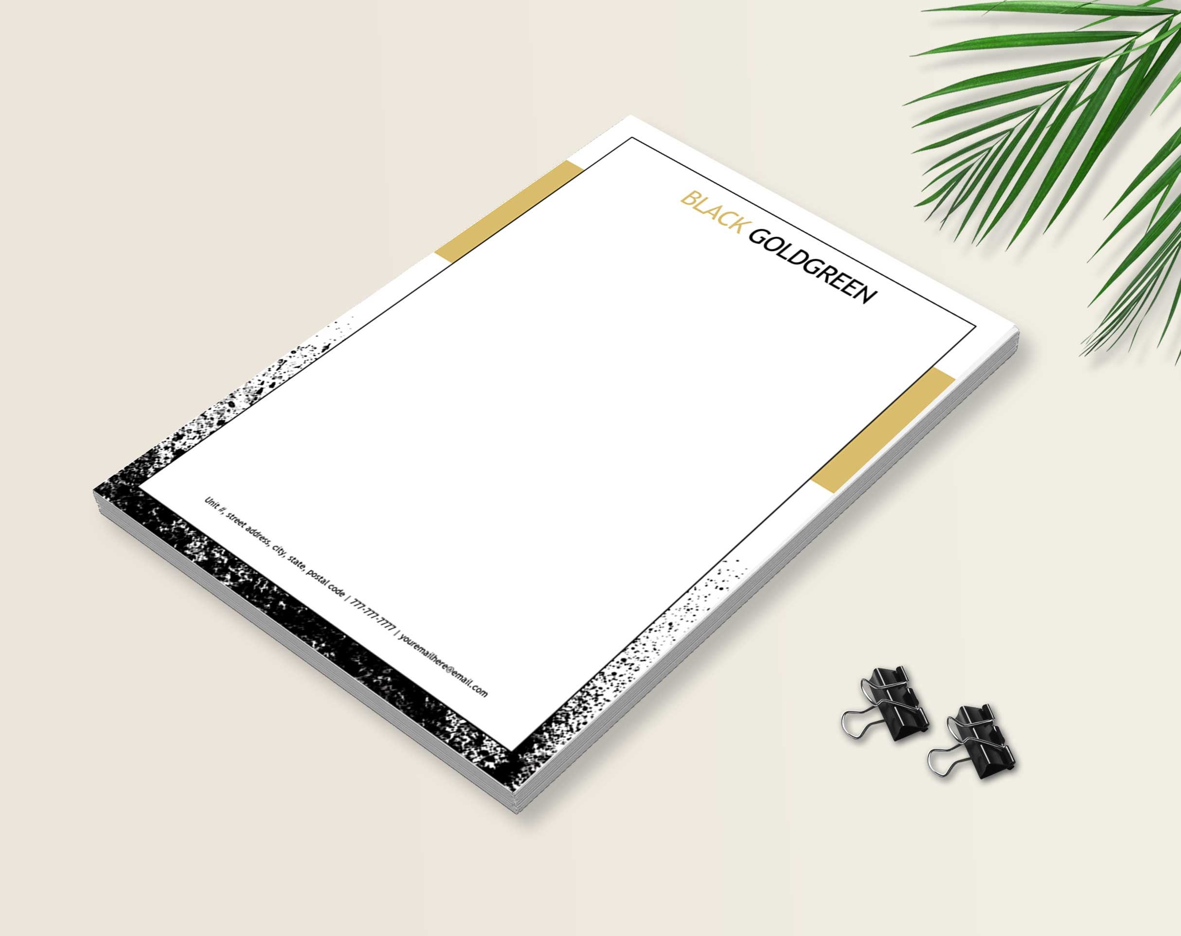 Printable Template Letterhead Design Custom Stationery - Etsy
