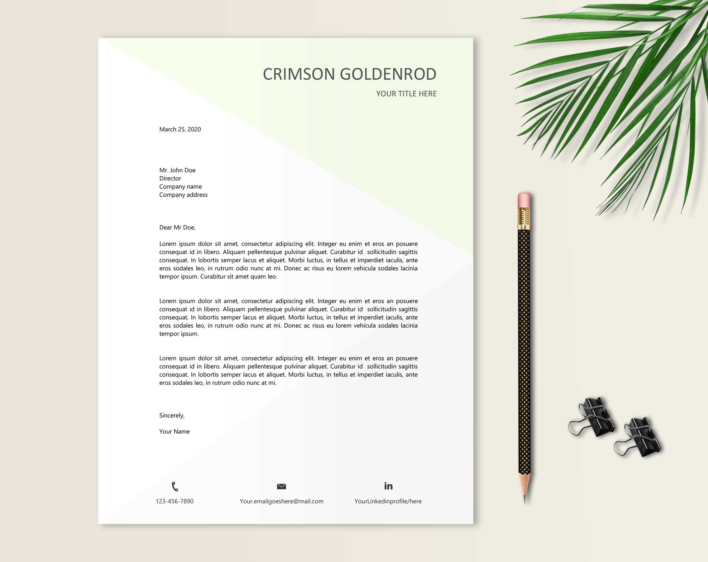 Personalized Letterhead Template Download Printable Stationery Paper ...