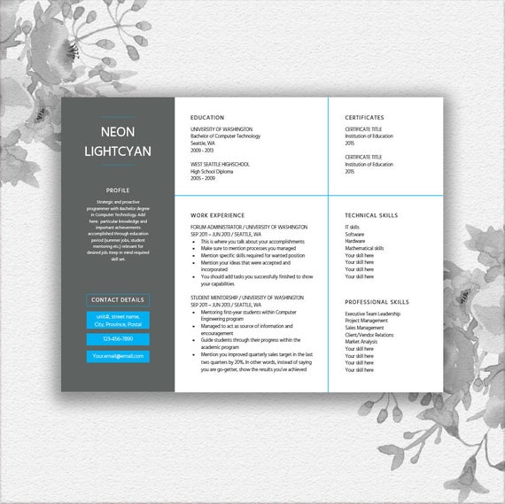 landscape resume template word cover letter writing tips printable resume instant download modern creative resume resume landscape modern