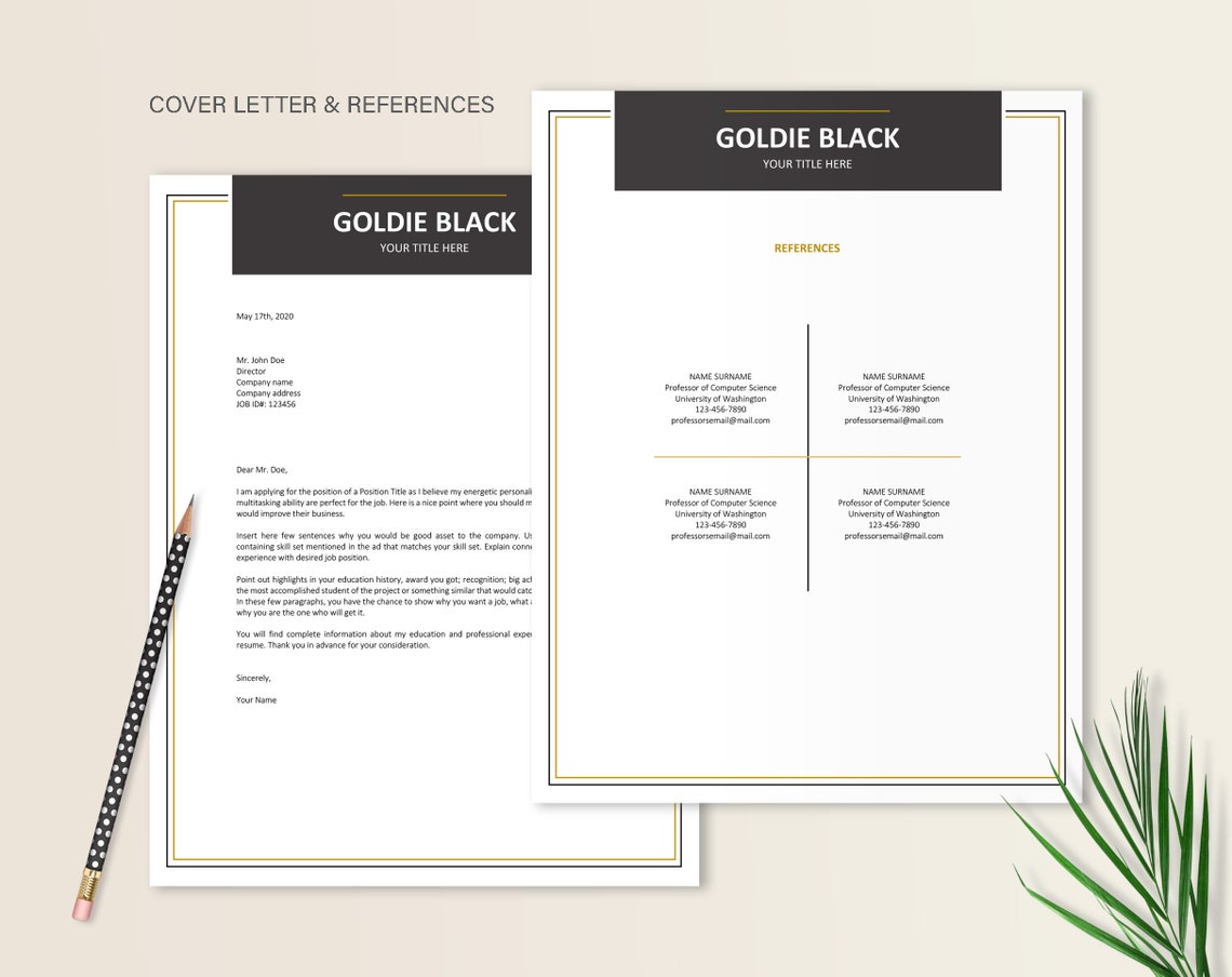 Career Starter Pack CV Starter Pack Internship Resume Template Editable ...