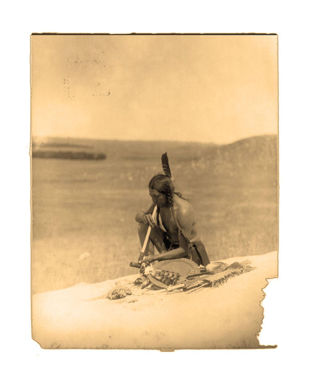 Peace Pipe, Vintage Photos, Instant Printable Housewarming Gift, Native