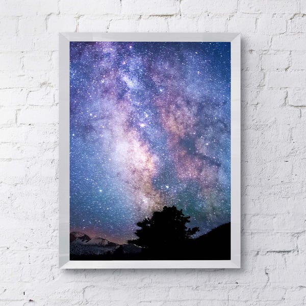 BRIGHT GALAXY STEM Geek Gift Celestial Print sons birthday present daughters birthday gift astronomy science nasa space night sky stargazing