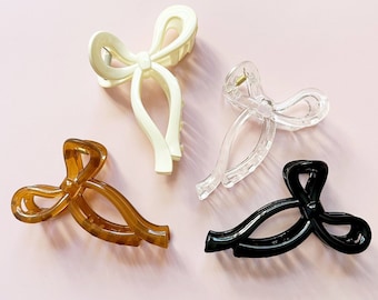 Neutral Bow Era Hair Claw Clips (4 colors)