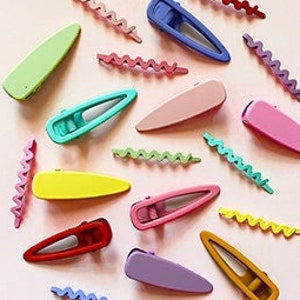 Colorful Color Pop Wavy Bobby Pins Neon Hair Clips (6 colors sets available)