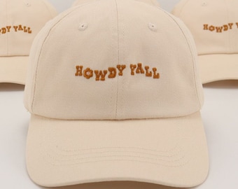 Howdy Yall Cream Daisy Cotton Dad Hat
