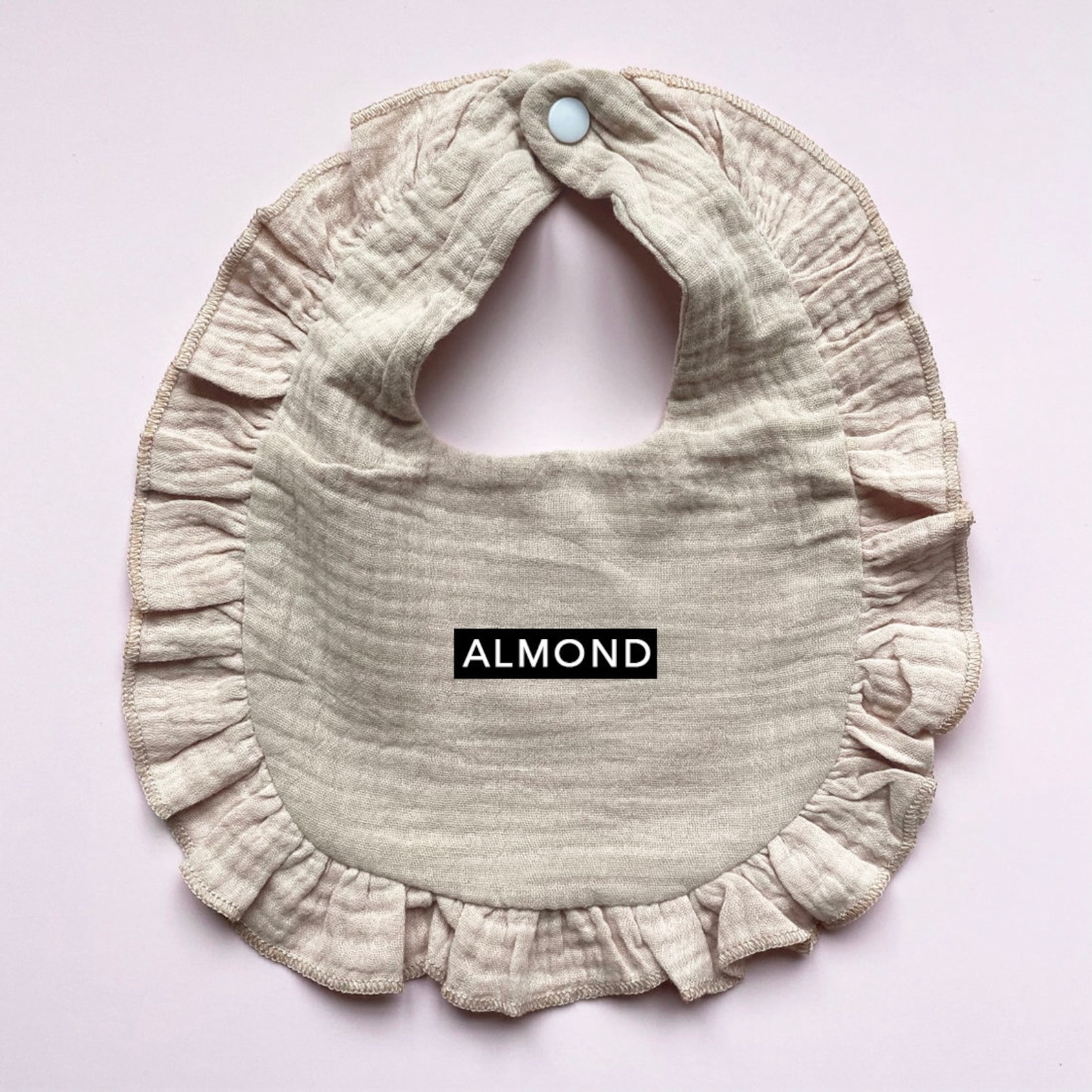 Muslin Ruffled Bibs Soft Ruffled Muslin Burp Cloth Baby Feeding Drool Bib With Snap Button ...