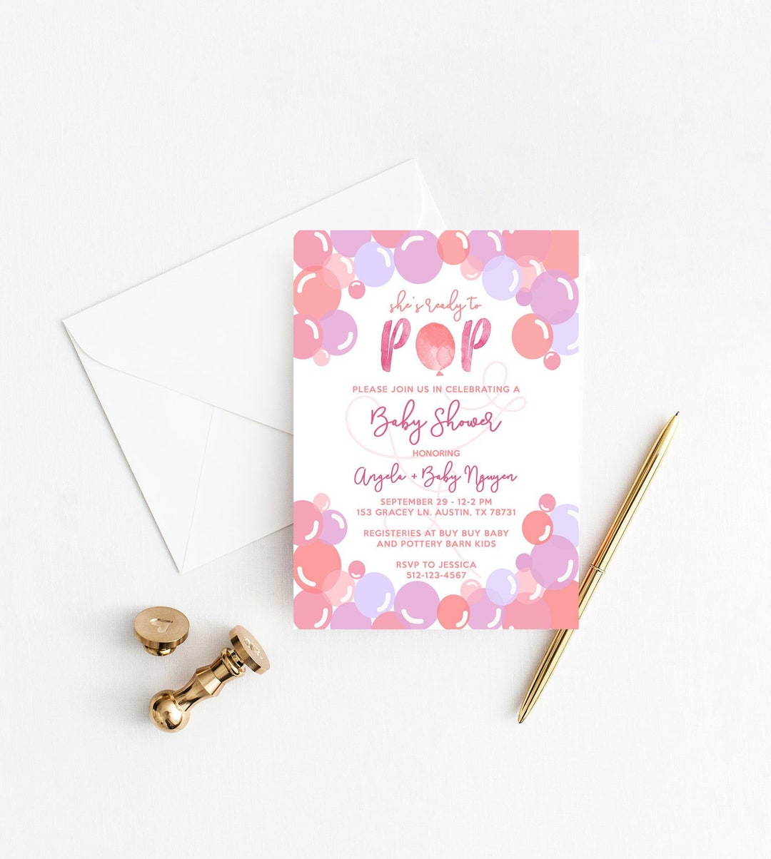 Instant Download Downloadable Printable Baby Shower Template / - Etsy