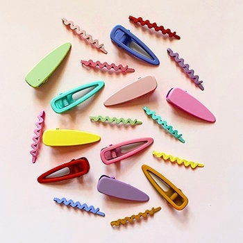 Colorful Color Pop Wavy Bobby Pins Neon Hair Clips (6 colors sets available)