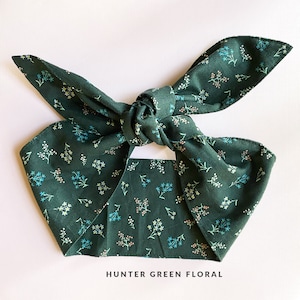 Bestselling Floral Rifle Paper Floral Wide Hair Tie HeadBand Bow Hair Band Tie Wrap Bow |Cute Retro Pin-Up Chic Fashion Accessory