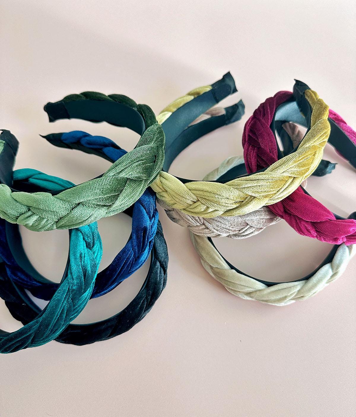 Adjustable Wide Braided Headband - Handmade Fabric Hair Accessory Amazon.com : FROG SAC 4 Floral Headbands for Girls  main image 2