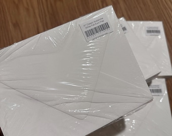 A7 Classic Avalanche White Felt Euro Flap Envelopes (5 1/4" x 7 1/4")