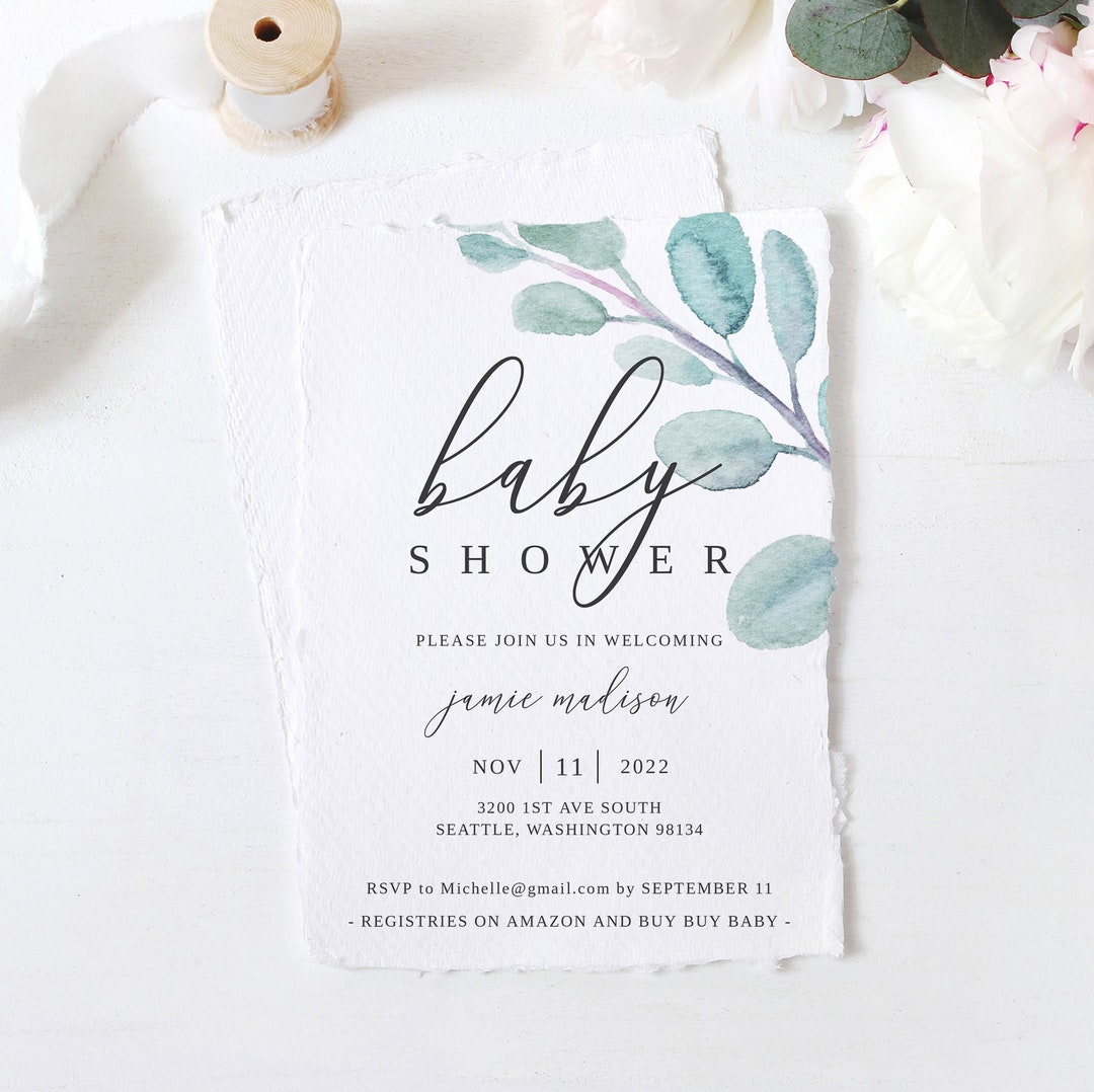 Instant Download Downloadable Printable Baby Shower Template / - Etsy