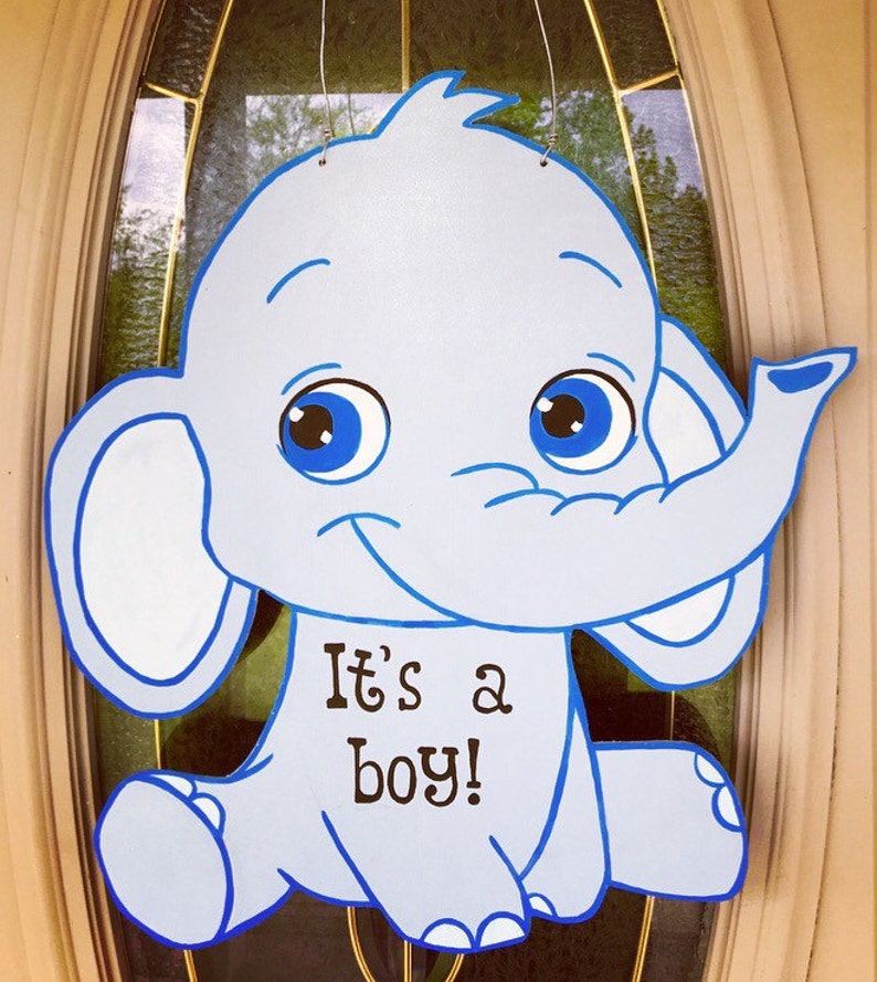 Baby Elephant Door Hanger/It's a Boy/It's a Etsy