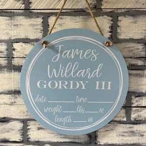 Overlapping Circles Baby Door Hanger/Hospital/It&#39;s a Boy/Girl/Nursery Decor/Circle Sign/Baby Shower/Birth Stats/Welcome Baby/Custom Colors