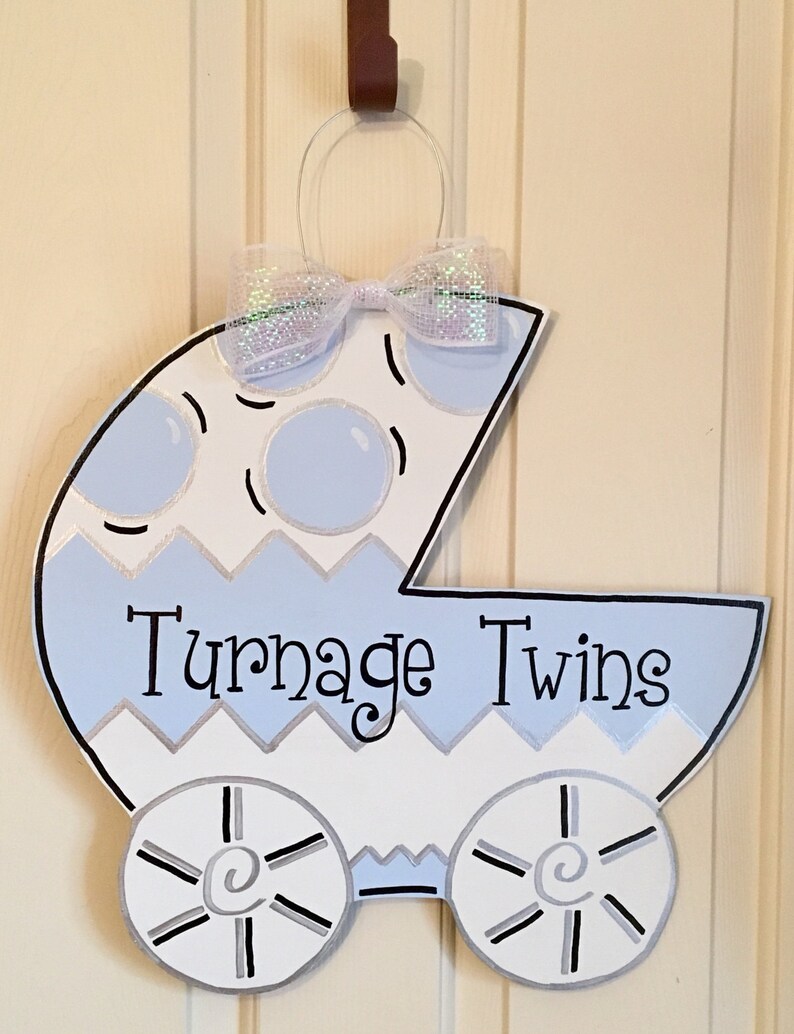 Baby Carriage Door Hanger/it's a Boy/it's a Etsy