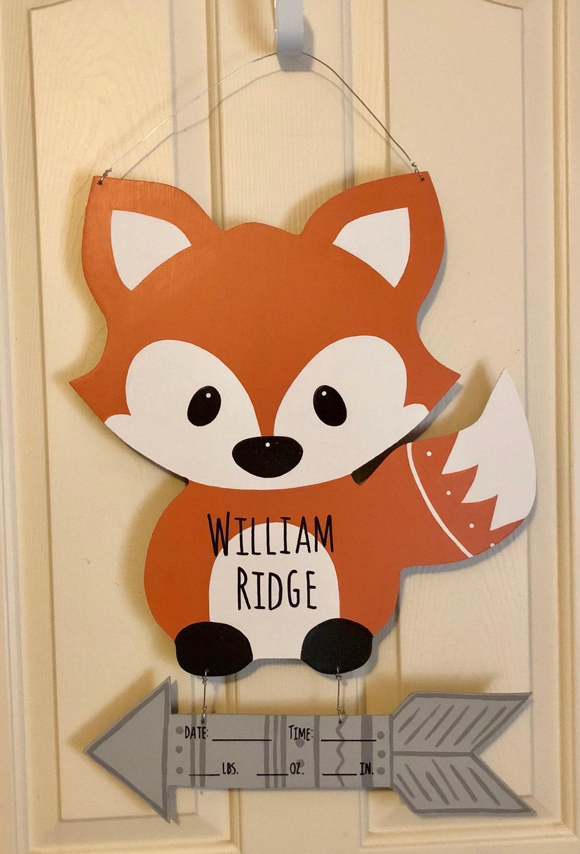 Fox/Baby Hospital Door Hanger/Woodland Theme/It's a Etsy