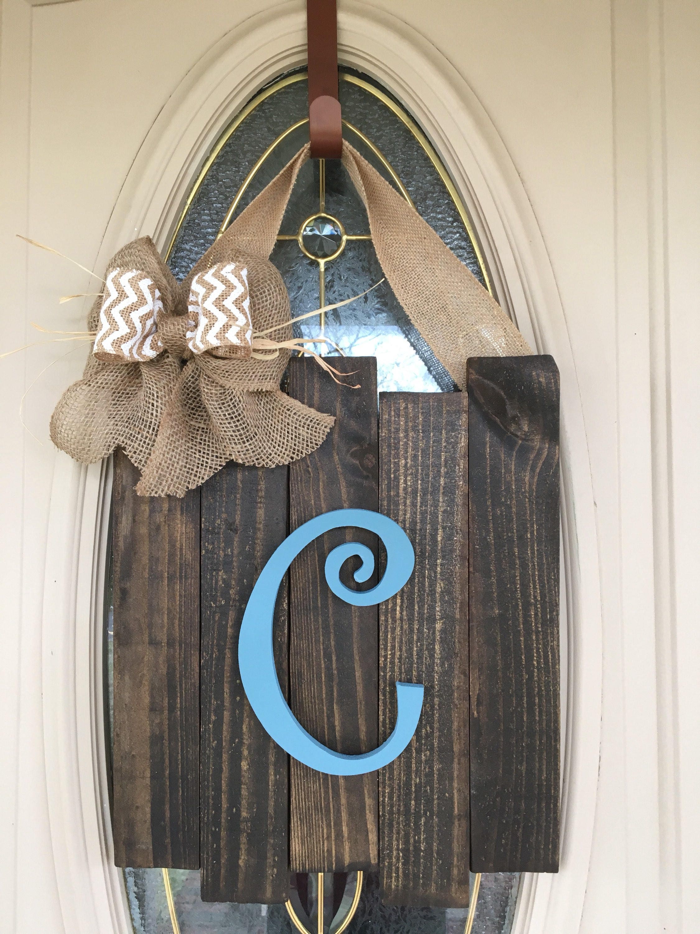 Rectangle/monogrammed/door Decor/staggered/wedding Etsy