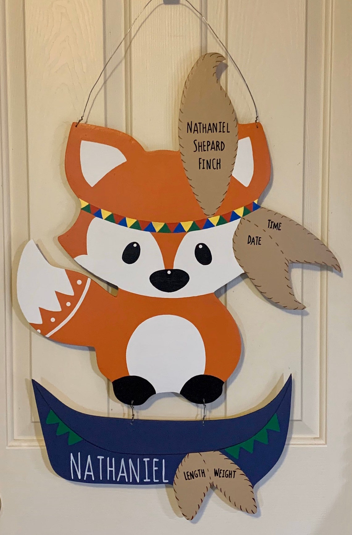 Fox/Baby Hospital Door Hanger/Woodland Theme/It's a Etsy