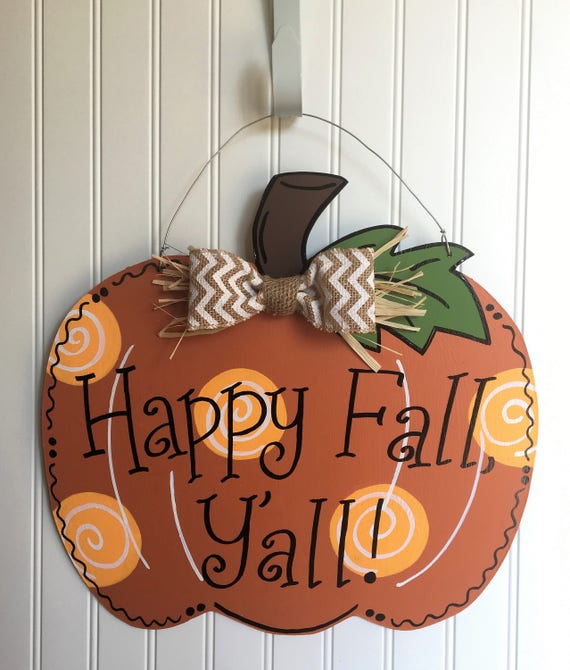 Buy Happy Harvest Cutout, Unfinished Pine Circle, Pumpkin Door Hanger