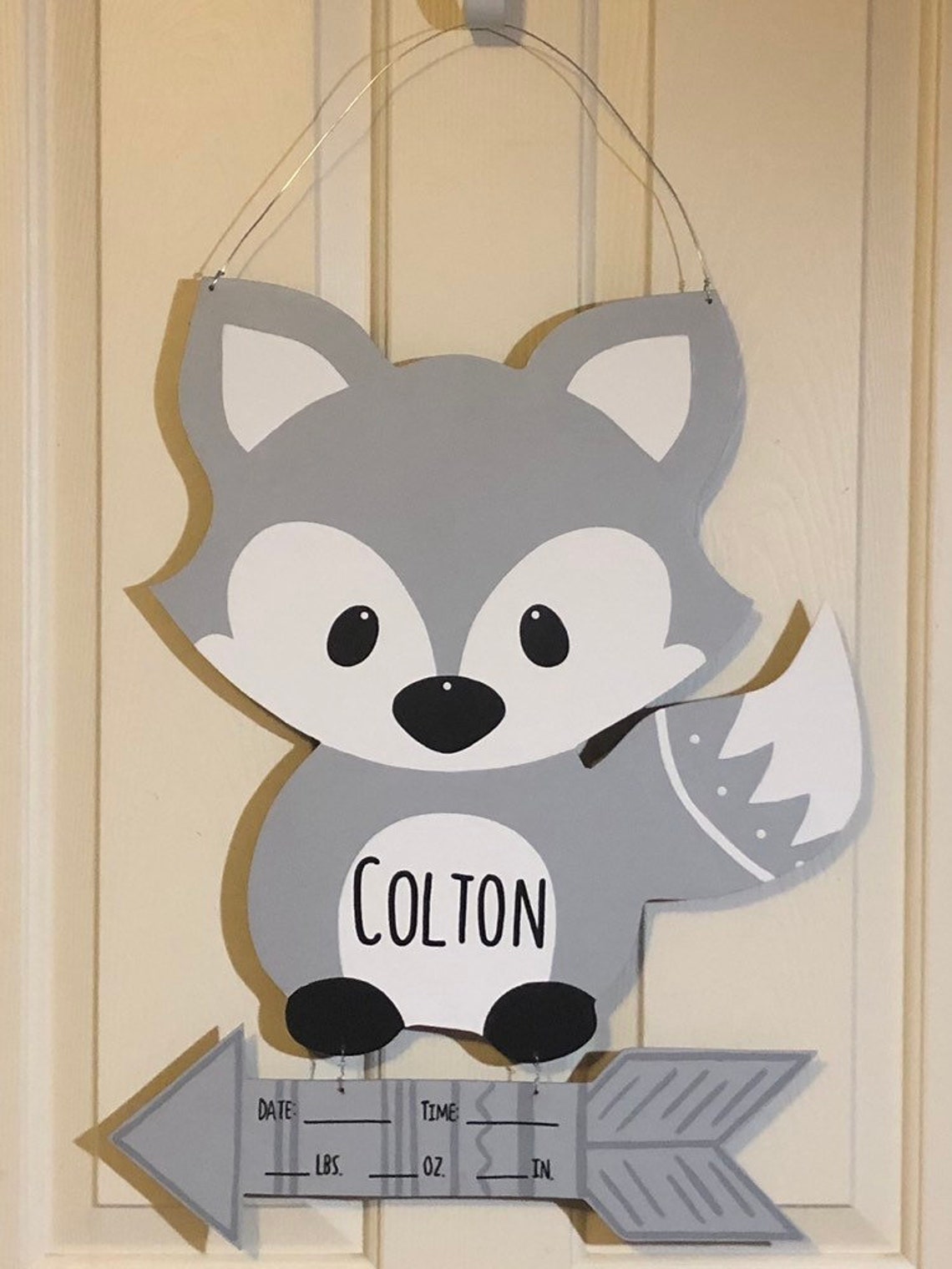 Fox/Baby Hospital Door Hanger/Woodland Theme/It's a Etsy