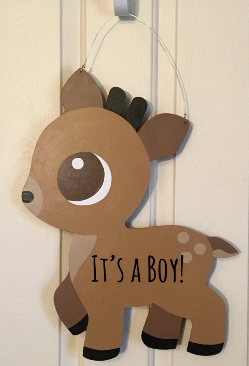 Baby Deer Hospital Door Hanger/woodland Theme/nursery Etsy