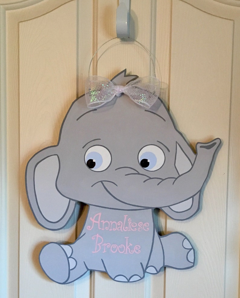 Baby Elephant Door Hanger/It's a Boy/It's a Etsy