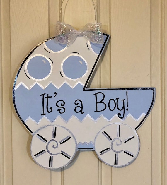 It's a Boy Door Hanger -   Baby boy decorations, Baby door  decorations, Baby shower crafts